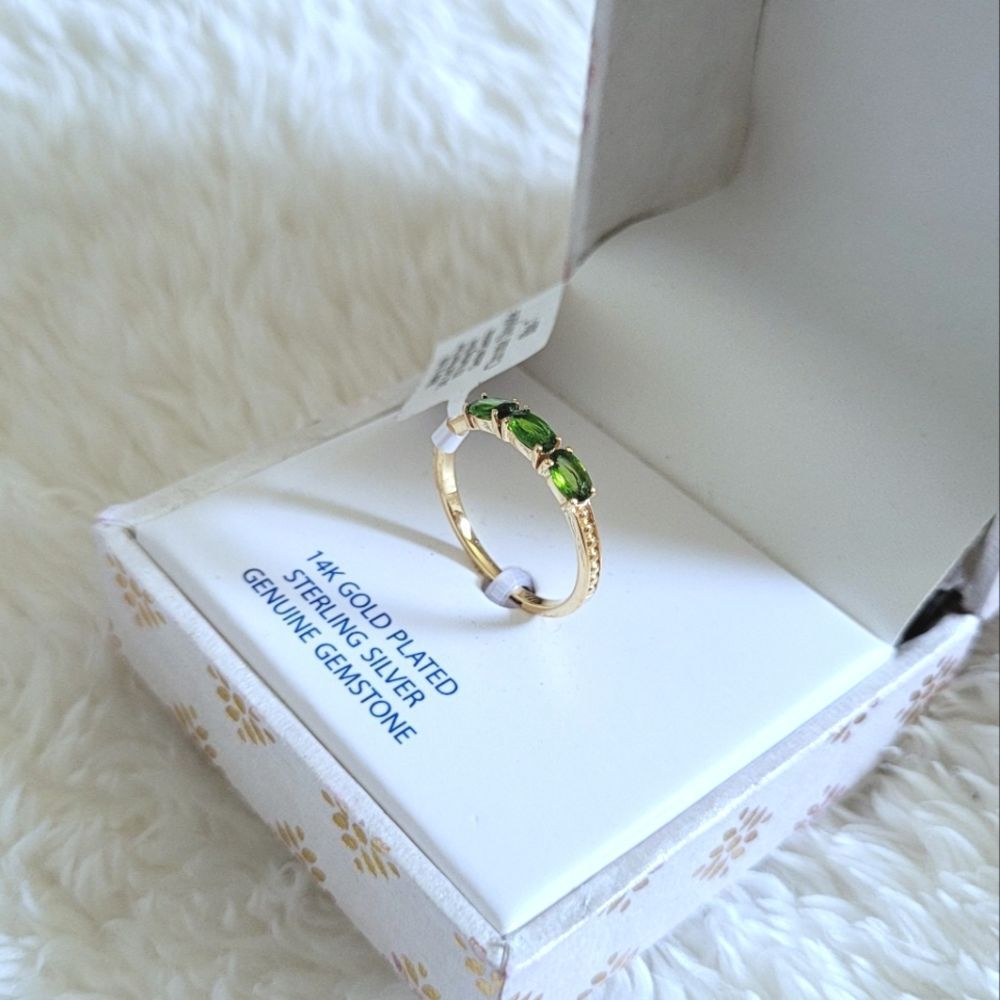 Shivam Triple3️⃣ Chrome Diopside Ring Sz 7 - NIB - Picture 2 of 16